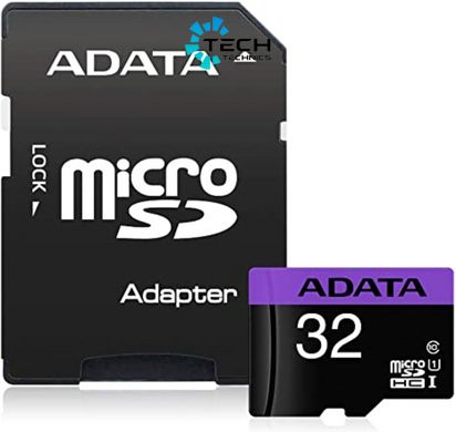 microSDHC (UHS-1) A-DATA Premier 32Gb Class 10 (R-80Mb/s) (adapter SD) (AUSDH32GUICL10-RA1)