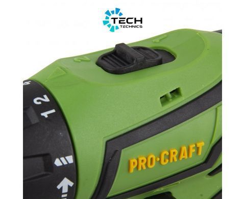Шурупокрут акумуляторний з 2 батареями PRO-CRAFT (РА-18Pro ), Зелений