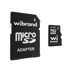 microSDHC (UHS-1 U3) Wibrand 32Gb class 10 (adapter SD) (WICDHU3/32GB-A)