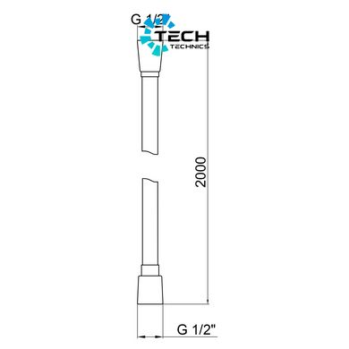 Шланг для ручного душа Qtap Hadice 2000 мм QTHADPVC200C Chrome