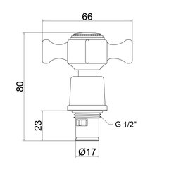 Кран-букса для змішувача Lidz Repair 22 1/2 пара LDREP22CRM22151 Chrome