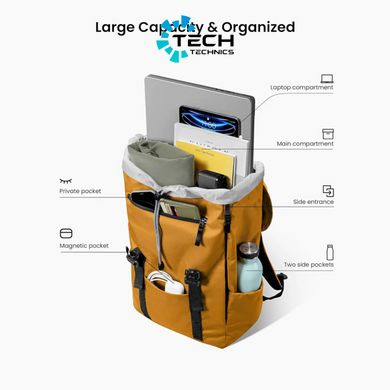 Рюкзак Tomtoc VintPack-TA1 22L Laptop Backpack Yellow 15.6 Inch/22L (TA1M1Y1) (TA1M1Y1)