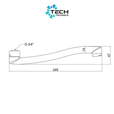 Излив для ванны Wal NS031-25