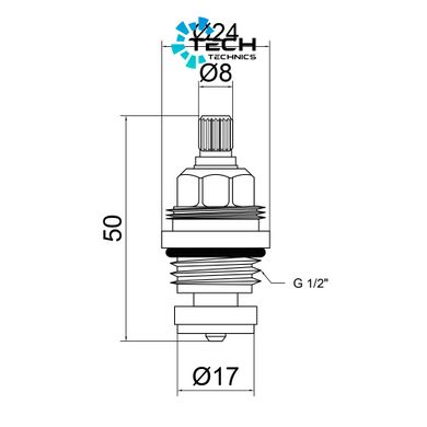 Кран-букса для смесителя Lidz Repair 03100 1/2 резина LDREP0310034813