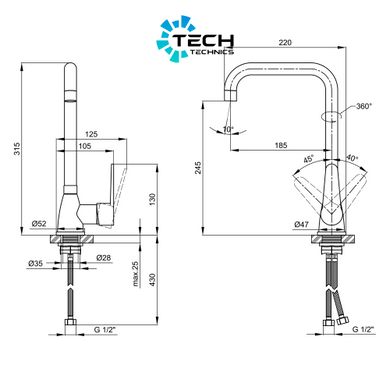 Смеситель для кухни Wal 146CR-202-00KZ