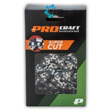 Цепь к цепной пиле Procraft, 57 н. шаг 3/8 "Lp, ширина 0,050", круг, Чорний