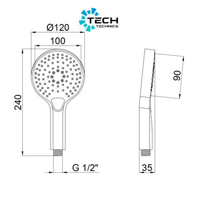 Лейка для ручного душа Qtap Rucni 120 мм округлая QTRUCA120O3KCC Chrome