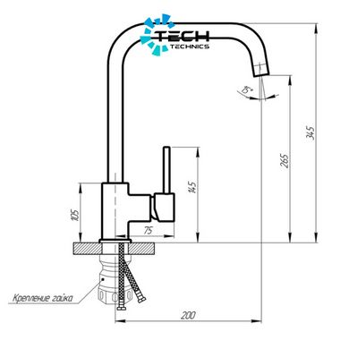 Смеситель для кухни Lidz Aria 015F1 (k35) LDARI015F1NKS21690 Nickel