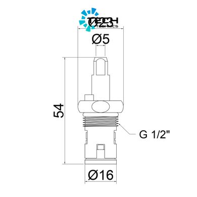 Кран-букса Lidz (BRA) 53 01 030 00 керамика 1/2"