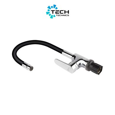 Смеситель для кухни Qtap Linea с гибким изливом QTLINCRB007F Chrome/Black