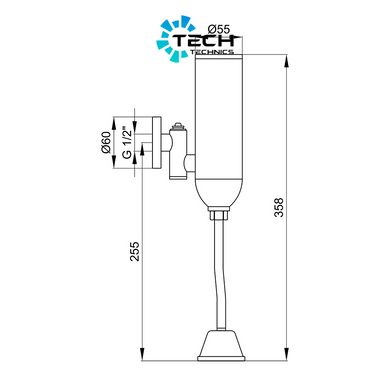 Сливной клапан бесконтактный для писсуара Lidz Tech 082 LDTEC082CRM32536 Chrome