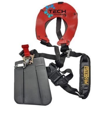 Бензиновий триммер 2 ножі, 3 котушки Procraft 357 GBC PROFESSIONAL, Червоний