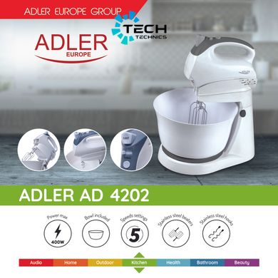 Миксер с чашей мощностью 300 Вт Adler 2 in 1 (AD 4202)