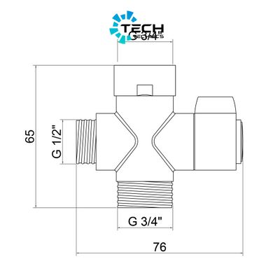 Дивертор для смесителя Qtap Spojeni QT44 Chrome