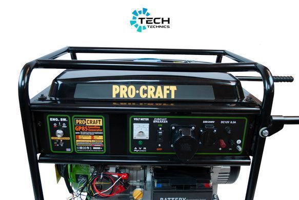 Бензиновый генератор PRO-CRAFT GP85 UNIVERSAL, Чорний