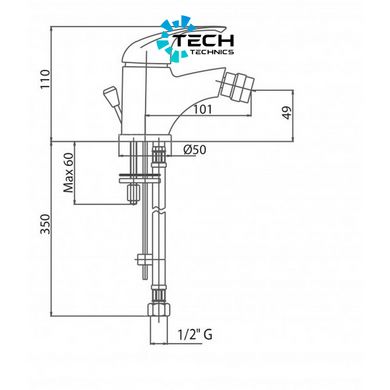 Змішувач для біде Bianchi Mistral BIDMST2003SACRM