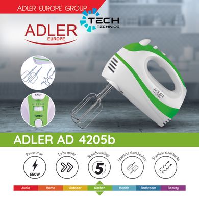 Миксер Adler AD 4205 green 300 W