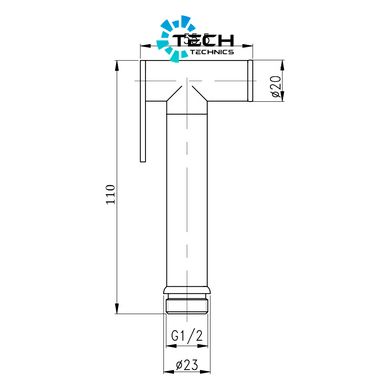 Лійка для гігієнічного душу Qtap Rucni округла QTCRMB020 Chrome (Bidet)