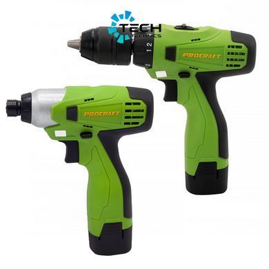 Набор аккумуляторных инструментов Procraft Industrial (РА168SET), Зелёный