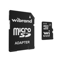 microSDHC Wibrand 8Gb class 10 (adapter SD) (WICDHC10/8GB-A)