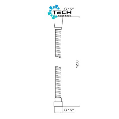 Шланг для ручного душу Qtap Hadice 1200 мм QT00520 Chrome