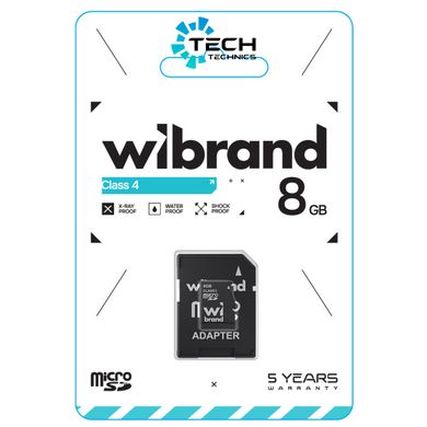 microSDHC Wibrand 8Gb class 4 (adapter SD) (WICDC4/8GB-A)