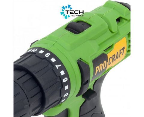 Шурупокрут акумуляторний PRO-CRAFT РА-12 Li COMPACT, Зелений