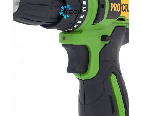 Шурупокрут акумуляторний PRO-CRAFT РА-12 Li COMPACT, Зелений