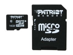 microSDHC (UHS-1) Patriot LX Series 16Gb class 10 (adapter SD) (PSF16GMCSDHC10)