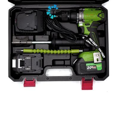 Шуруповерт акумуляторний Procraft Industrial (PA18BL) Extra, Зелений