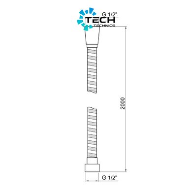 Шланг для ручного душу Qtap Hadice 2000 мм QT0052C Chrome