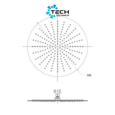 Лейка для верхнего душа Lidz Niagara 130 300 мм округлая LDNIA130CRM32451 Chrome