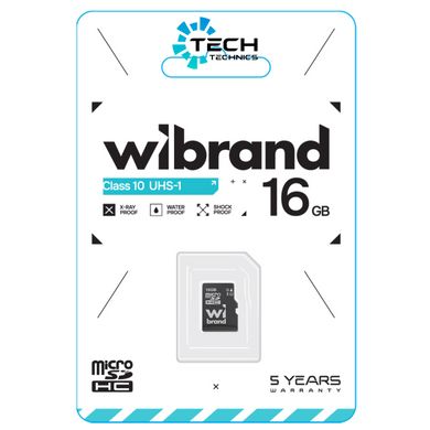 microSDHC (UHS-1) Wibrand 16Gb class 10 (WICDHU1/16GB)