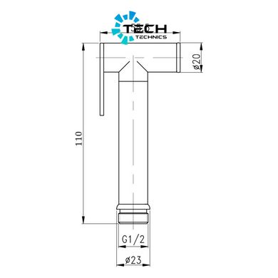 Лейка для гигиенического душа Qtap Rucni округлая QT889910842855OB Black Matt