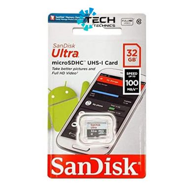 microSDHC (UHS-1) SanDisk Ultra 32Gb class 10 A1 (100Mb/s) (SDSQUNR-032G-GN3MN)