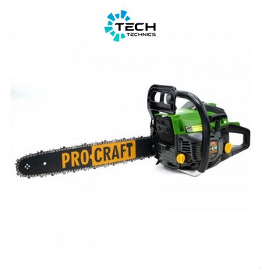 Бензопила цепная Procraft GS-450 МЕТАЛЛ (1 шина, 1 цепь 45) NEW, Зелёный