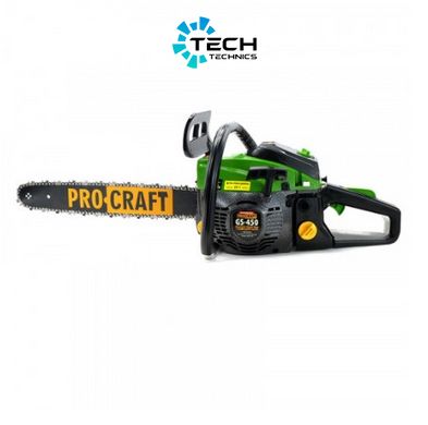 Бензопила цепная Procraft GS-450 МЕТАЛЛ (1 шина, 1 цепь 45) NEW, Зелёный