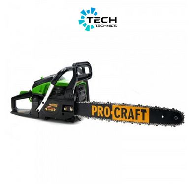 Бензопила цепная Procraft GS-450 МЕТАЛЛ (1 шина, 1 цепь 45) NEW, Зелёный