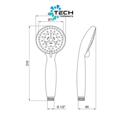 Лейка для ручного душа Lidz Niagara 04 85 мм округлая LDNIA04CRM22033 Chrome