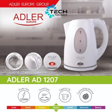 Чайник электрический 1.5л 2000 Вт Adler (AD 1207)