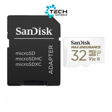 microSDHC (UHS-1 U3) SanDisk Max Endurance 32Gb class 10 V30 (100Mb/s) (adapterSD) (SDSQQVR-032G-GN6IA)