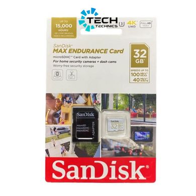 microSDHC (UHS-1 U3) SanDisk Max Endurance 32Gb class 10 V30 (100Mb/s) (adapterSD) (SDSQQVR-032G-GN6IA)